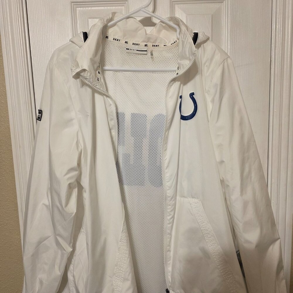 DKNY Indianapolis Colts Lightweight windbreaker in White - XL - EXCELLENT!!
